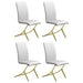 Carmelia Upholstered Side Chairs White (Set of 4) image
