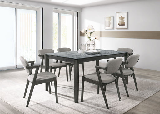 Stevie Rectangular Dining Set Grey and Black - imattress & ifurniture (FL)