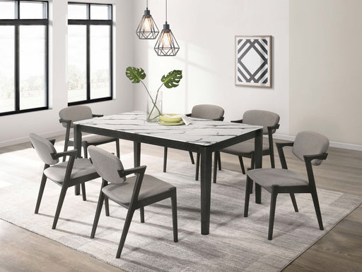 Stevie 5-piece Rectangular Dining Set White and Black - imattress & ifurniture (FL)