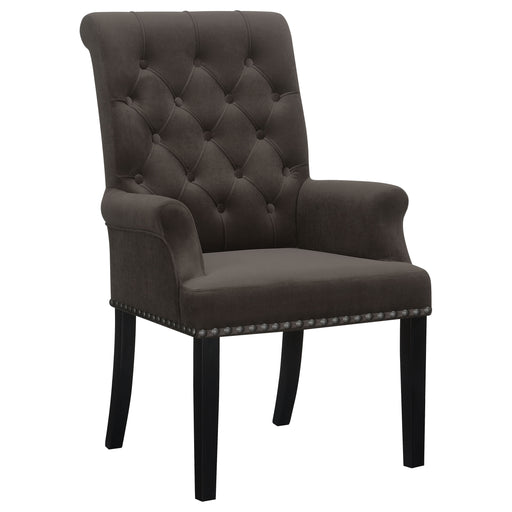 Alana Upholstered Tufted Arm Chair with Nailhead Trim - imattress & ifurniture (FL)