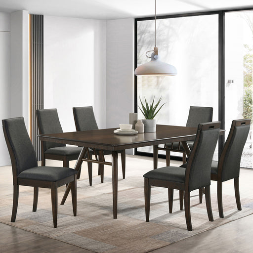 Wes Rectangular Dining Set Grey and Dark Walnut - imattress & ifurniture (FL)