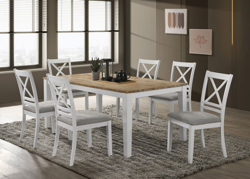 Hollis Rectangular Dining Table Set Brown and White - imattress & ifurniture (FL)