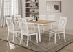 Anwar Rectangular Dining Table Set Natural Acacia and Off White - imattress & ifurniture (FL)