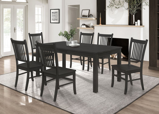 Marbrisa Rectangular Dining Table Set Matte Black - imattress & ifurniture (FL)