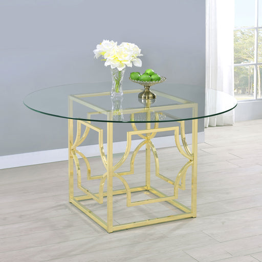 Starlight Round Glass Top Dining Table - imattress & ifurniture (FL)