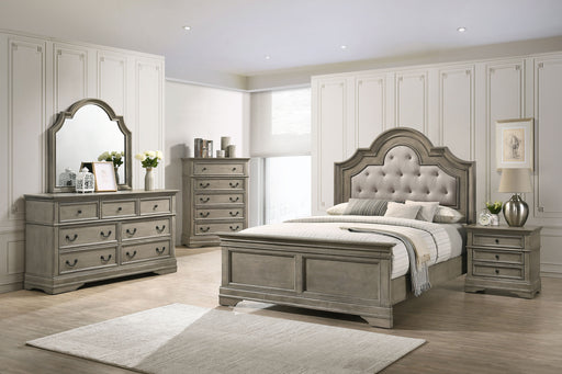 Manchester Bedroom Set with Upholstered Arched Headboard Wheat - imattress & ifurniture (FL)