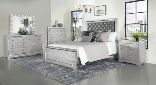 Eleanor Upholstered Tufted Bedroom Set Metallic - imattress & ifurniture (FL)