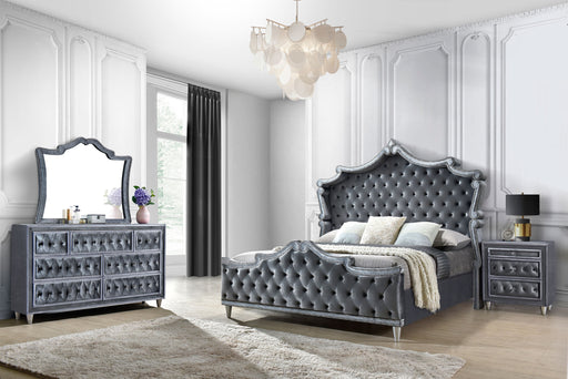 Antonella 4-Piece Queen Upholstered Tufted Bedroom Set Grey - imattress & ifurniture (FL)