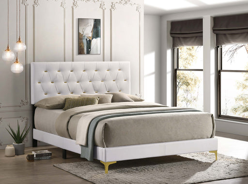 Kendall Tufted Upholstered Panel Bed White - imattress & ifurniture (FL)