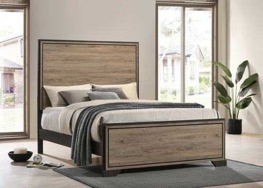 Baker Panel Bed Brown and Light Taupe - imattress & ifurniture (FL)