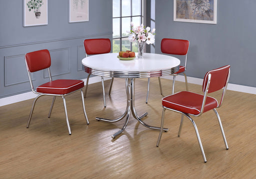 Retro 5-piece Round Dining Set - imattress & ifurniture (FL)