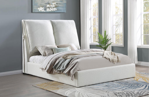 Gwendoline Upholstered Platform Bed with Pillow Headboard White - imattress & ifurniture (FL)