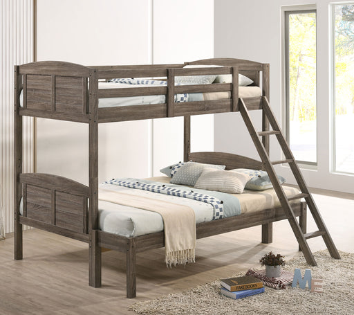 Flynn Bunk Bed Weathered Brown - imattress & ifurniture (FL)