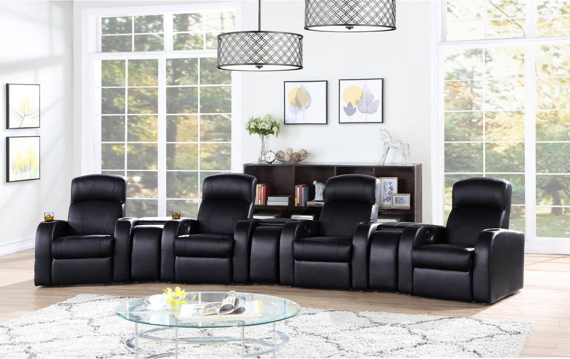 Cyrus Upholstered Recliner Home Theater Set - imattress & ifurniture (FL)