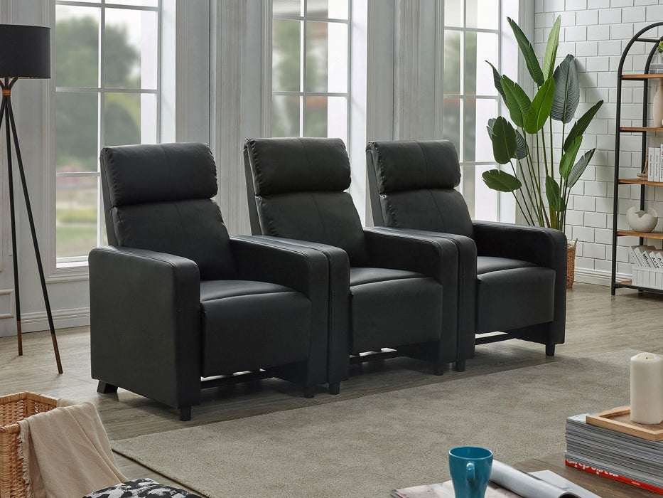 Toohey Upholstered Tufted Recliner Home Theater Set - imattress & ifurniture (FL)