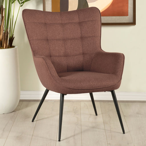 Isla Upholstered Flared Arms Accent Chair with Grid Tufted - imattress & ifurniture (FL)