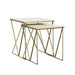 Bette 2-piece Nesting Table Set White and Gold image