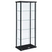Delphinium 5-shelf Glass Curio Cabinet Black and Clear image