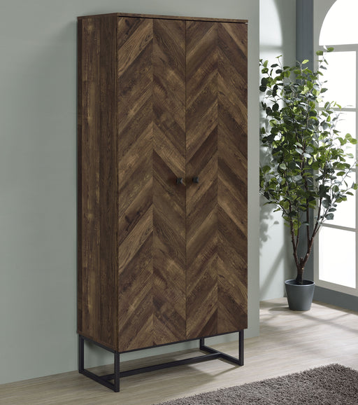 Carolyn 2-door Accent Cabinet Rustic Oak and Gunmetal - imattress & ifurniture (FL)