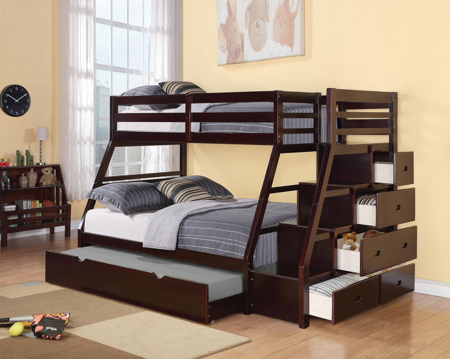 Jason Espresso Bunk Bed (Twin/Full) - imattress & ifurniture (FL)