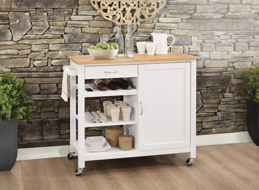 Ottawa Natural & White Kitchen Cart image