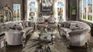 Versailles Velvet & Antique Platinum Sofa w/5 Pillows - imattress & ifurniture (FL)