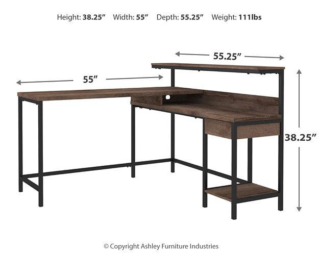 Arlenbry Home Office L-Desk with Storage - imattress & ifurniture (FL)