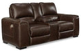 Alessandro Power Reclining Loveseat with Console - imattress & ifurniture (FL)