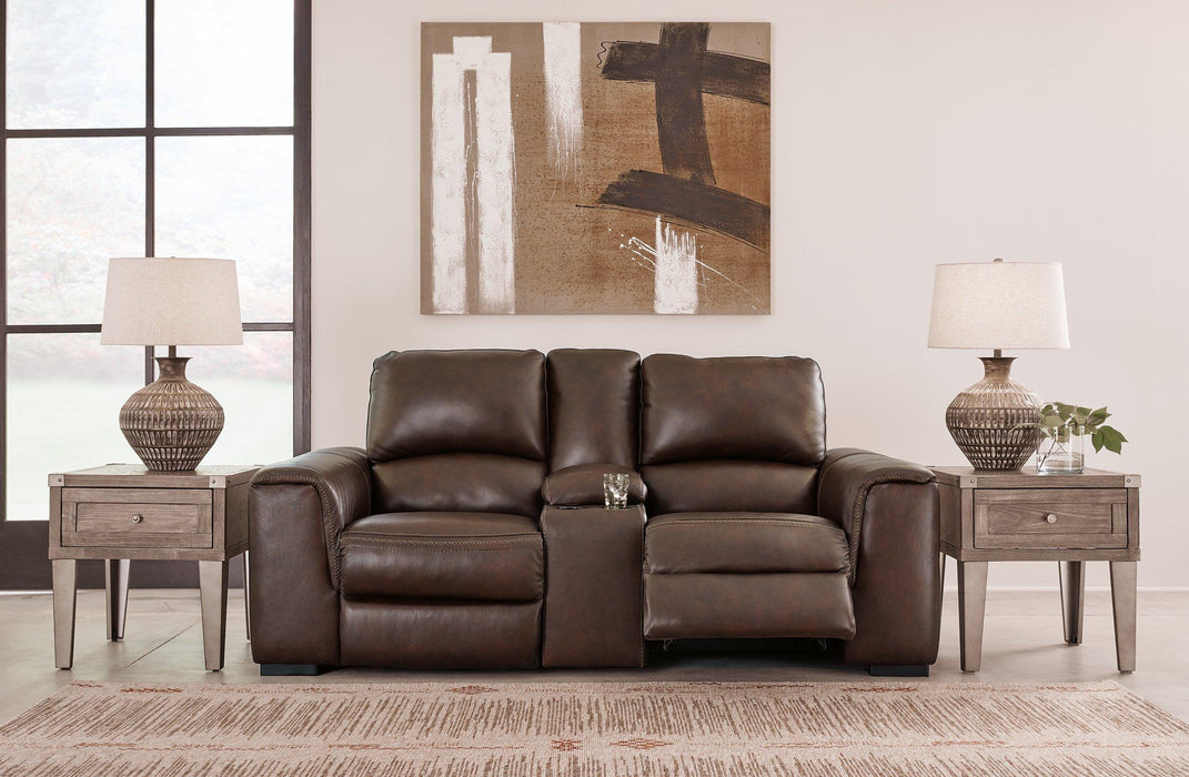 Alessandro Power Reclining Loveseat with Console - imattress & ifurniture (FL)