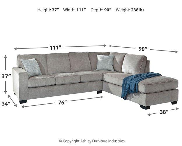 Altari 2-Piece Sleeper Sectional with Chaise - imattress & ifurniture (FL)