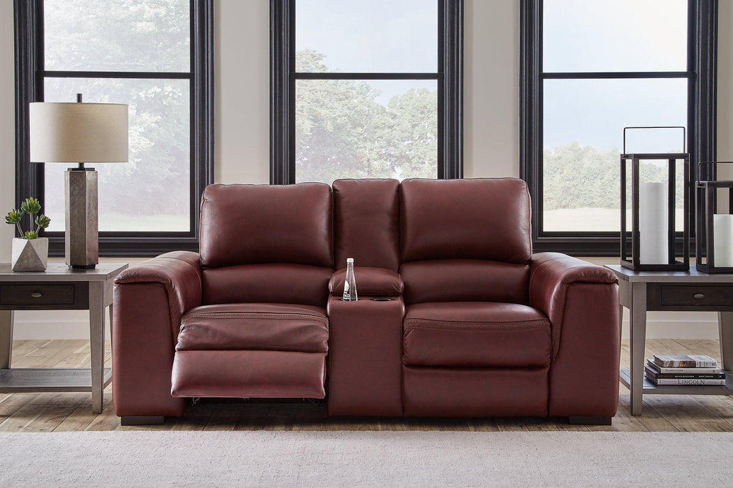 Alessandro Power Reclining Loveseat with Console - imattress & ifurniture (FL)