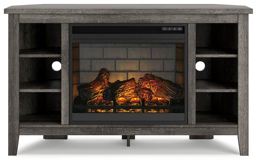 Arlenbry Corner TV Stand with Electric Fireplace - imattress & ifurniture (FL)