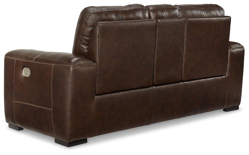 Alessandro Power Reclining Loveseat with Console - imattress & ifurniture (FL)