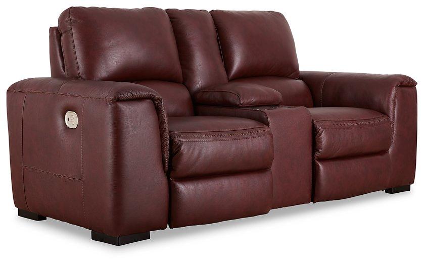 Alessandro Power Reclining Loveseat with Console - imattress & ifurniture (FL)