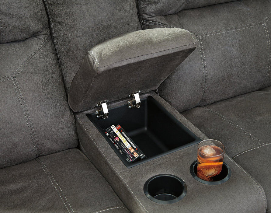 Austere Reclining Loveseat with Console - imattress & ifurniture (FL)