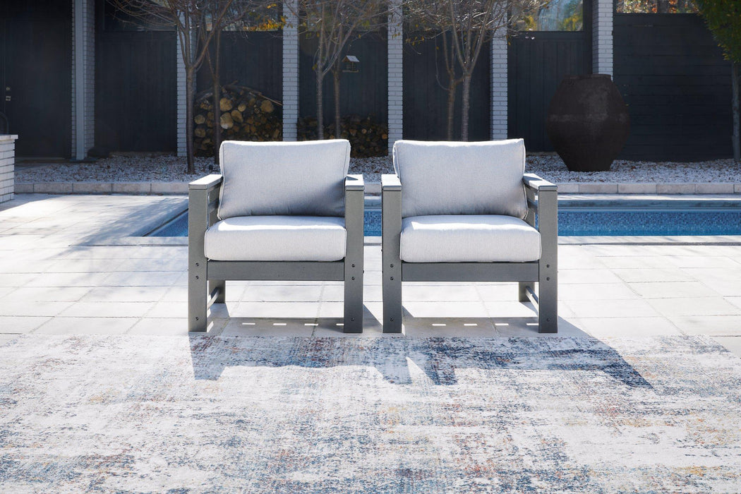 Amora Outdoor Lounge Chair with Cushion (Set of 2) - imattress & ifurniture (FL)