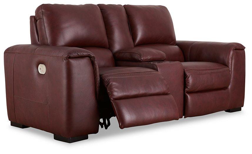 Alessandro Power Reclining Loveseat with Console - imattress & ifurniture (FL)