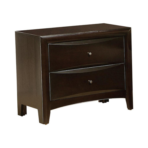 Phoenix 2-drawer Nightstand Deep Cappuccino - imattress & ifurniture (FL)