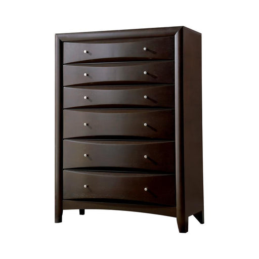 Phoenix 6-drawer Chest Deep Cappuccino - imattress & ifurniture (FL)