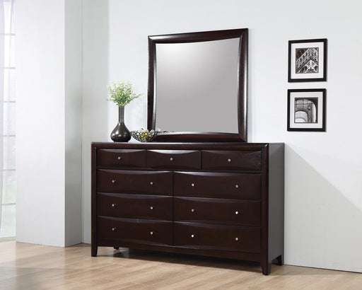 Phoenix Square Dresser Mirror Deep Cappuccino - imattress & ifurniture (FL)