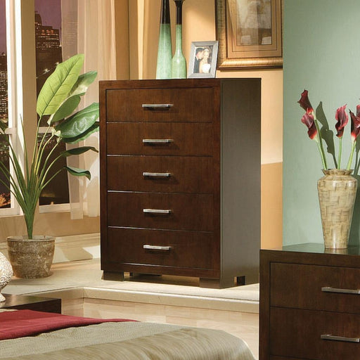 Jessica 5-drawer Chest Cappuccino - imattress & ifurniture (FL)