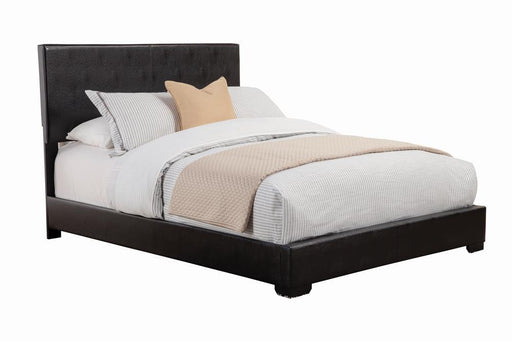 Conner Queen Upholstered Panel Bed Black - imattress & ifurniture (FL)