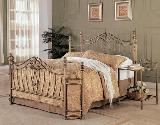 Sydney Queen Bed Antique Brushed Gold - imattress & ifurniture (FL)