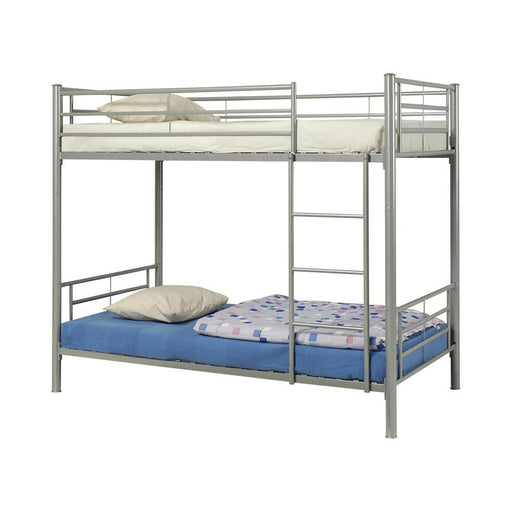 Hayward Twin Over Twin Bunk Bed Silver - imattress & ifurniture (FL)