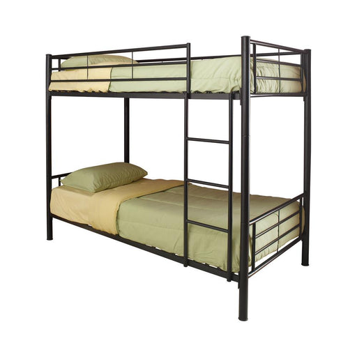 Hayward Twin Over Twin Bunk Bed Black - imattress & ifurniture (FL)