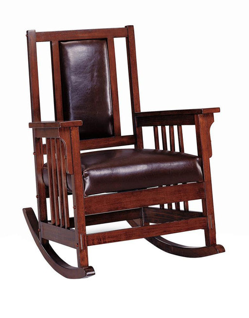 Ida Upholstered Rocking Chair Tobacco and Dark Brown - imattress & ifurniture (FL)