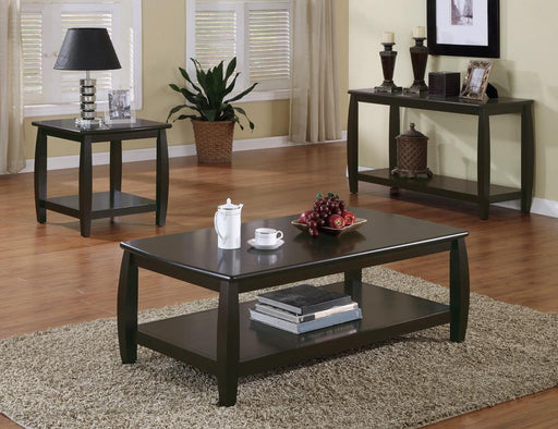 Dixon Square End Table with Bottom Shelf Espresso - imattress & ifurniture (FL)