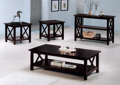 Rachelle Sofa Table with 2-shelf Deep Merlot - imattress & ifurniture (FL)