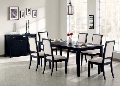 Louise Rectangular Dining Table with Extension Leaf Black - imattress & ifurniture (FL)