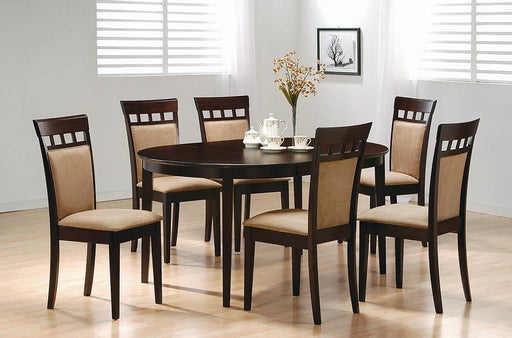 Gabriel Oval Dining Table Cappuccino - imattress & ifurniture (FL)